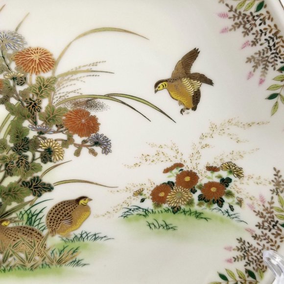 Vtg Otagiri Decorative Plate Birds Quail Pheasant - Picture 9 of 11